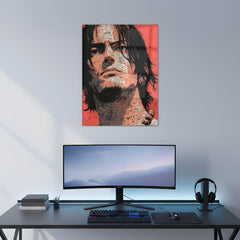 Ace Flame Portrait Metal Poster | Aesthetic Pop Art Wall Decor & Painting
