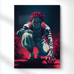 Akaza: Eternal Power Metal Poster | Aesthetic Pop Art Wall Decor & Painting