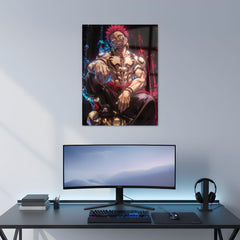 Akaza Upper Rank Metal Poster | Aesthetic Pop Art Wall Decor & Painting