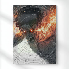 Eren The Attack Titan Metal Poster | Aesthetic Pop Art Wall Decor & Painting