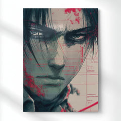 Eren Yeager Final Resolve Metal Poster | Aesthetic Pop Art Wall Decor & Painting