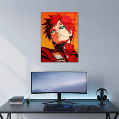 Gaara: Sand's Embrace Metal Poster | Aesthetic Pop Art Wall Decor & Painting