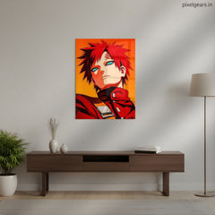 Gaara: Sand's Embrace Metal Poster | Aesthetic Pop Art Wall Decor & Painting
