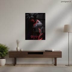 Goku Dark Mode Metal Poster | Aesthetic Pop Art Wall Decor & Painting