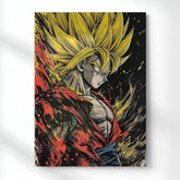 Goku Legendary Saiyan Metal Poster | Aesthetic Pop Art Wall Decor & Painting