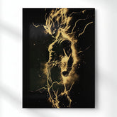 Goku Super Saiyan Glow Metal Poster | Aesthetic Pop Art Wall Decor & Painting
