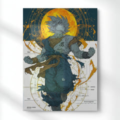 Goku The Super Saiyan Rise Metal Poster | Aesthetic Pop Art Wall Decor & Painting