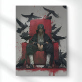 Itachi Crow Throne Metal Poster | Aesthetic Pop Art Wall Decor & Painting