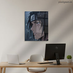 Itachi Sad Moment Metal Poster | Aesthetic Pop Art Wall Decor & Painting