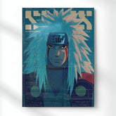 Jiraiya The Sannin Legend Metal Poster | Aesthetic Pop Art Wall Decor & Painting