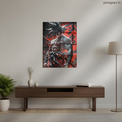 Kakarot: The Iron Blade Metal Poster | Aesthetic Pop Art Wall Decor & Painting