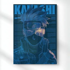 Kakashi Hatake – The Silent Copy Ninja Metal Poster | Aesthetic Pop Art Wall Decor & Painting