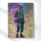 Kakashi Lightning Mode Metal Poster | Aesthetic Pop Art Wall Decor & Painting