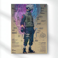 Kakashi Lightning Mode Metal Poster | Aesthetic Pop Art Wall Decor & Painting