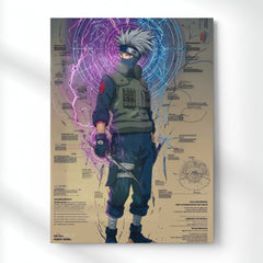 Kakashi The Lightning Blade Metal Poster | Aesthetic Pop Art Wall Decor & Painting