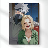 Kakashi x Tsunade Moment Metal Poster | Aesthetic Pop Art Wall Decor & Painting