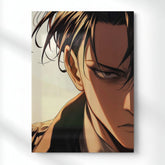 Levi Ackerman Iron Will Metal Poster | Aesthetic Pop Art Wall Decor & Painting