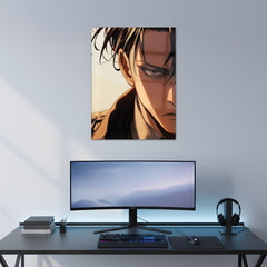 Levi Ackerman Iron Will Metal Poster | Aesthetic Pop Art Wall Decor & Painting