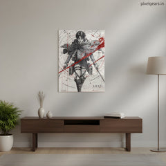 Levi In Action Metal Poster | Aesthetic Pop Art Wall Decor & Painting