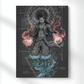 Luffy Gear Four Fire Metal Poster | Aesthetic Pop Art Wall Decor & Painting