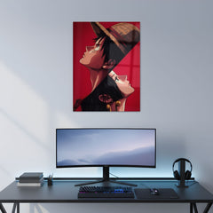 Luffy x Hancock Duo Metal Poster | Aesthetic Pop Art Wall Decor & Painting