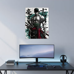 Roronoa Zoro Samurai Metal Poster | Aesthetic Pop Art Wall Decor & Painting