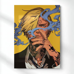 Sanji Modern Look Metal Poster | Aesthetic Pop Art Wall Decor & Painting