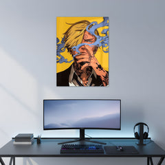 Sanji Modern Look Metal Poster | Aesthetic Pop Art Wall Decor & Painting