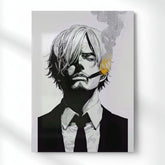 Sanji Smoking Style Metal Poster | Aesthetic Pop Art Wall Decor & Painting