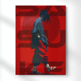 Sasuke Lone Walk Metal Poster | Aesthetic Pop Art Wall Decor & Painting