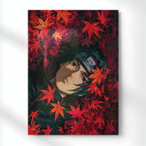 Sasuke Red Leaf Art Metal Poster | Aesthetic Pop Art Wall Decor & Painting