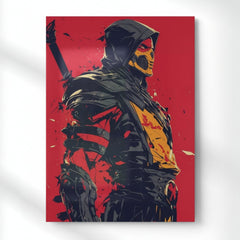 Scorpion Battle Stance Metal Poster | Aesthetic Pop Art Wall Decor & Painting