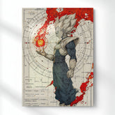 Vegeta: The Saiyan Prince Metal Poster | Aesthetic Pop Art Wall Decor & Painting