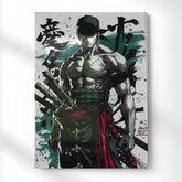 Zoro The Scarred Swordsman Metal Poster | Aesthetic Pop Art Wall Decor & Painting