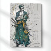 Zoro The Three-Sword Style Metal Poster | Aesthetic Pop Art Wall Decor & Painting