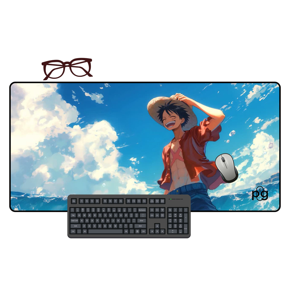 Anime Luffy In The Beach One Piece - XXL and XXXXL Mouse Pad - ToonStream