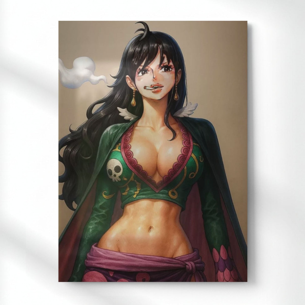 Black Maria: The Smoke and Silk Metal Poster | Aesthetic Pop Art Wall Decor & Painting