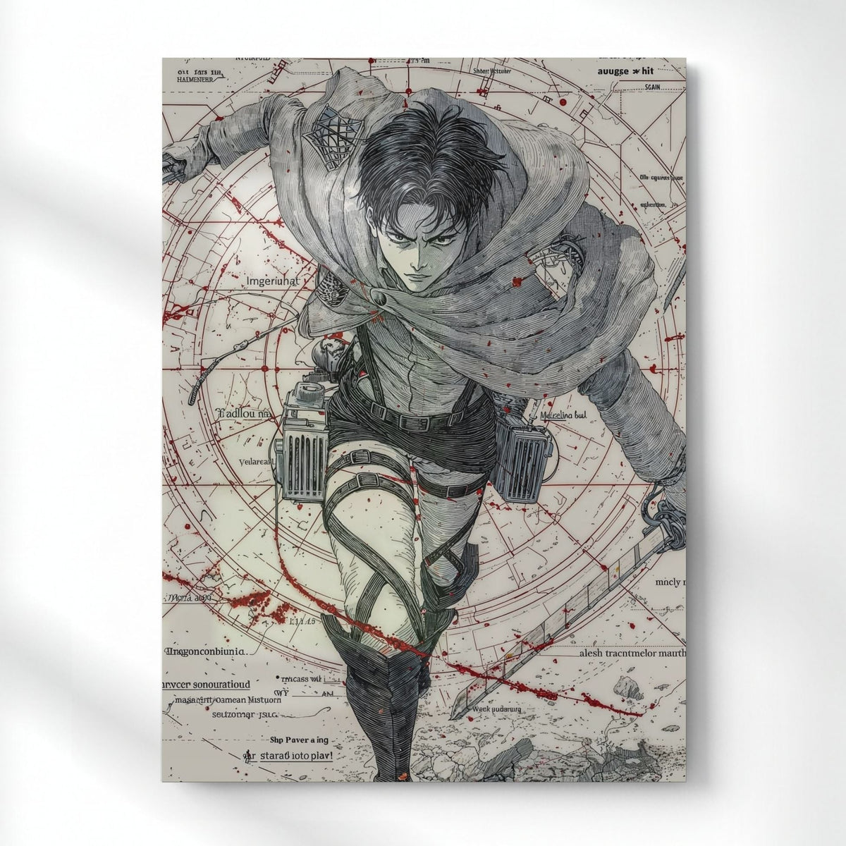 Captain Levi – Precision, Rage, and Resolve Metal Poster | Aesthetic Pop Art Wall Decor & Painting