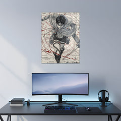Captain Levi – Precision, Rage, and Resolve Metal Poster | Aesthetic Pop Art Wall Decor & Painting
