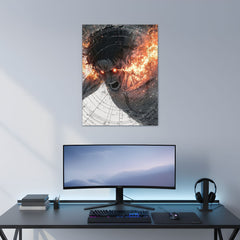 Eren The Attack Titan Metal Poster | Aesthetic Pop Art Wall Decor & Painting