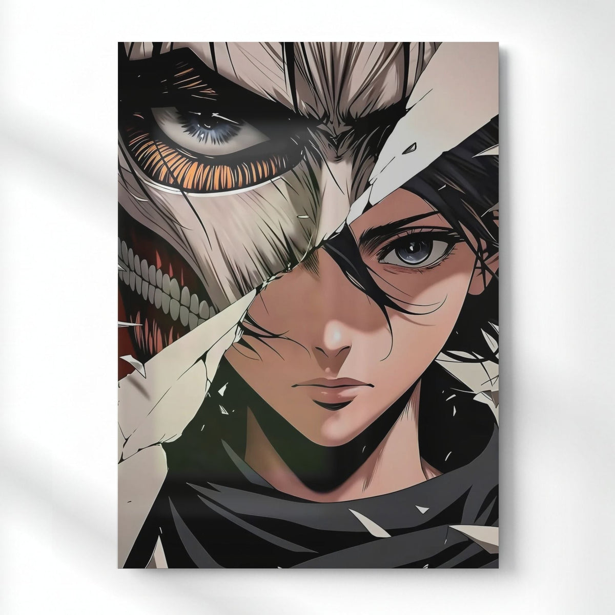 Eren & Attack Titan Metal Poster | Aesthetic Pop Art Wall Decor & Painting