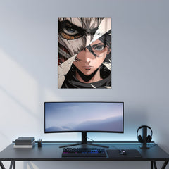 Eren & Attack Titan Metal Poster | Aesthetic Pop Art Wall Decor & Painting