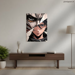Eren & Attack Titan Metal Poster | Aesthetic Pop Art Wall Decor & Painting