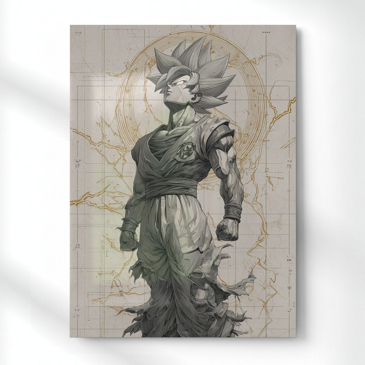 Goku Ultimate Form Metal Poster | Aesthetic Pop Art Wall Decor & Painting