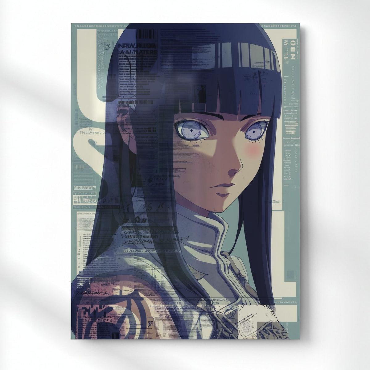 Hinata The Gentle Eye Metal Poster | Aesthetic Pop Art Wall Decor & Painting