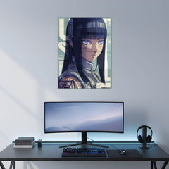 Hinata The Gentle Eye Metal Poster | Aesthetic Pop Art Wall Decor & Painting