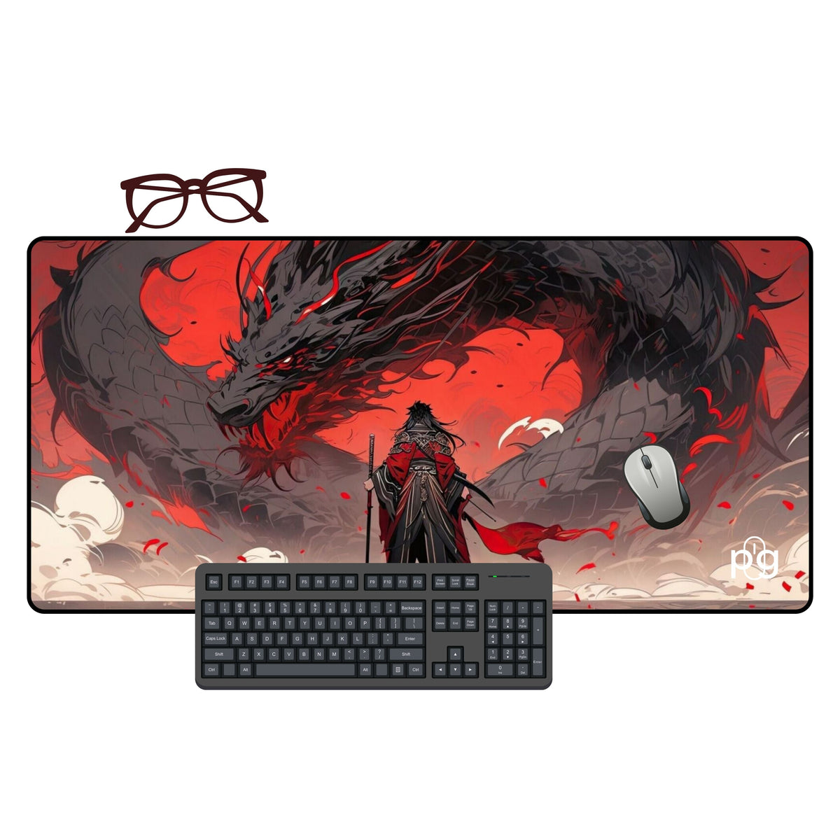 Ilustratif Dragon Anime Hamparan Twitch - XXL and XXXXL Mouse Pad - ToonStream