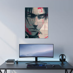 Intense Levi Ackerman Metal Poster | Aesthetic Pop Art Wall Decor & Painting