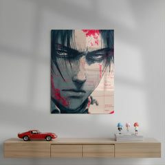 Intense Levi Ackerman Metal Poster | Aesthetic Pop Art Wall Decor & Painting