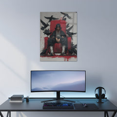 Itachi Crow Throne Metal Poster | Aesthetic Pop Art Wall Decor & Painting